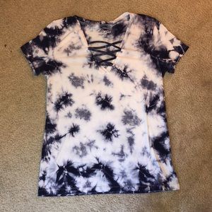 criss cross chest t shirt